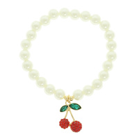 RED AND GREEN CHERRY CHARM BRACELET